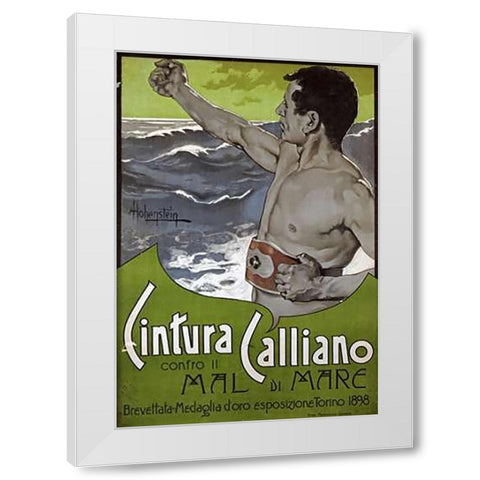 Cintura Calliano White Modern Wood Framed Art Print by Hohenstein, Adolfo