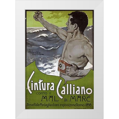 Cintura Calliano White Modern Wood Framed Art Print by Hohenstein, Adolfo