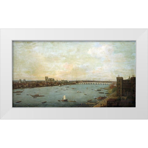 The City of Westminster From Lambeth White Modern Wood Framed Art Print by Joli, Antonio