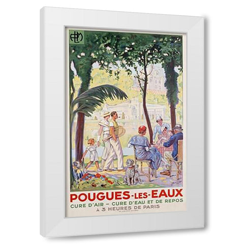 Pougues Les Eaux, PLM White Modern Wood Framed Art Print by Jonas, F.