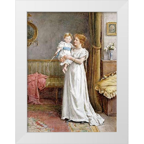 The Master of The House White Modern Wood Framed Art Print by Kilburne, George Goodwin