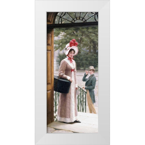 A Source of Admiration White Modern Wood Framed Art Print by Leighton, Edmund Blair
