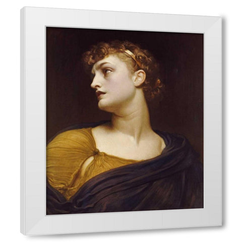 Antigone White Modern Wood Framed Art Print by Leighton, Lord Frederick