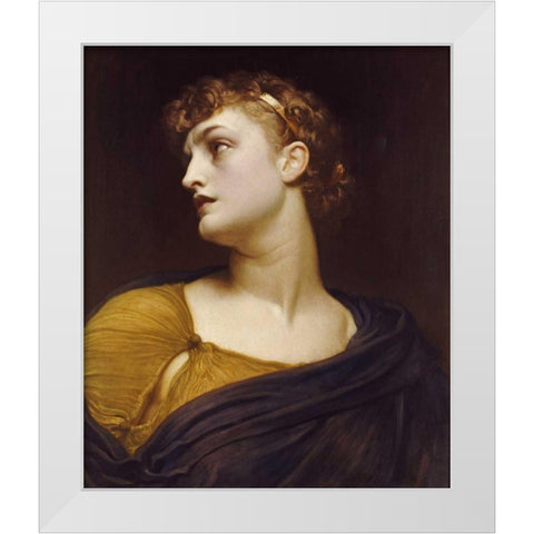 Antigone White Modern Wood Framed Art Print by Leighton, Lord Frederick