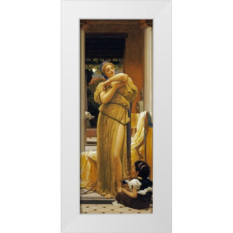 The Bracelet White Modern Wood Framed Art Print by Leighton, Lord Frederick