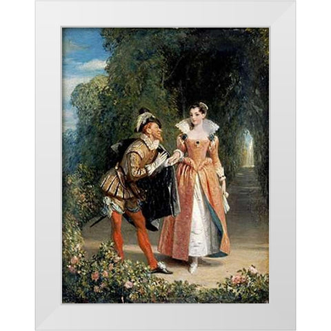 The ProVintageal White Modern Wood Framed Art Print by Leslie, Charles Robert