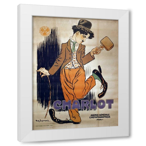 Charlot White Modern Wood Framed Art Print by Leymarie, Auguste