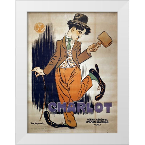 Charlot White Modern Wood Framed Art Print by Leymarie, Auguste