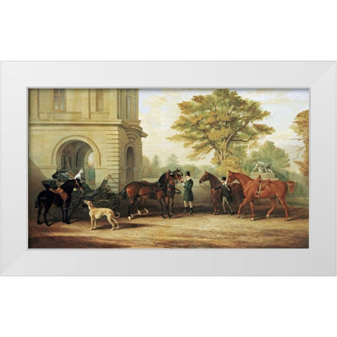 Lady Williams-Wynns Favourite Phaeton White Modern Wood Framed Art Print by Lloyd, Edward
