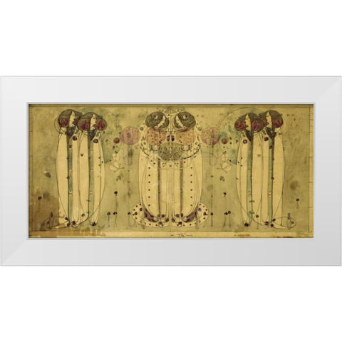 The Wassail White Modern Wood Framed Art Print by Mackintosh, Charles Rennie