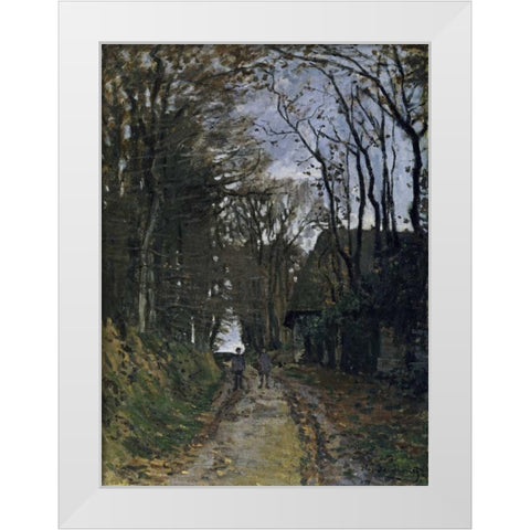 A Normandy Path White Modern Wood Framed Art Print by Monet, Claude