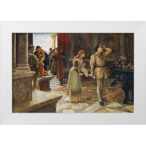 The Merchant of Venice White Modern Wood Framed Art Print by Muschamp, Francis Sydney