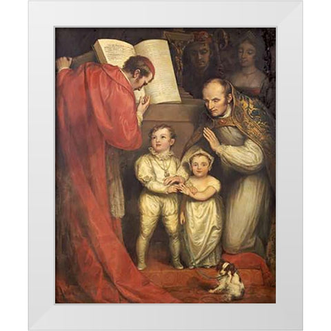 The Marriage of Richard of Shrewsbury White Modern Wood Framed Art Print by Northcote, James