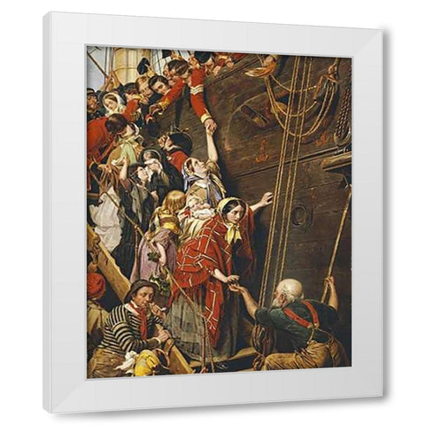 Eastward Ho! - August 1857 White Modern Wood Framed Art Print by ONeil, Henry Nelson