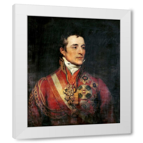 The Duke of Wellington White Modern Wood Framed Art Print by Phillips, Thomas
