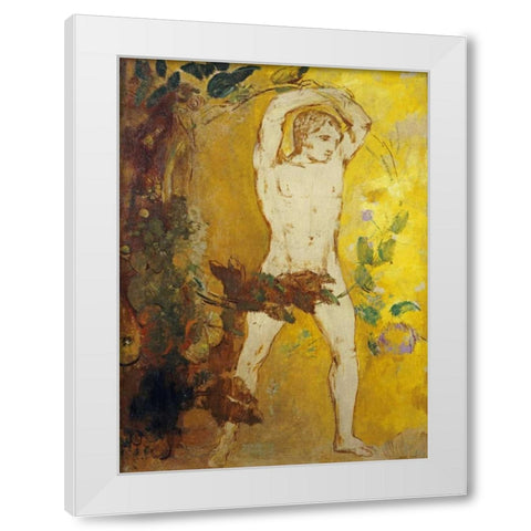 Orpheus White Modern Wood Framed Art Print by Redon, Odilion