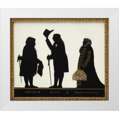 Church, King and Constitution White Modern Wood Framed Art Print by Rosenberg, Charles