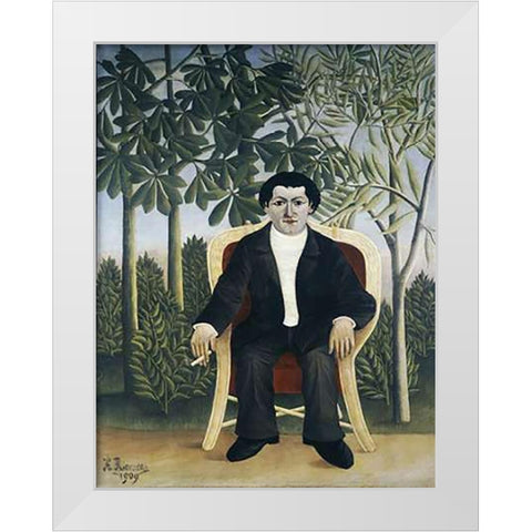 Portrait De Joseph BMapsmer White Modern Wood Framed Art Print by Rousseau, Henri