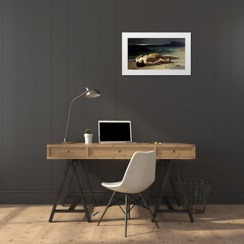 Peace After The Storm White Modern Wood Framed Art Print by Schauss, Ferdinand