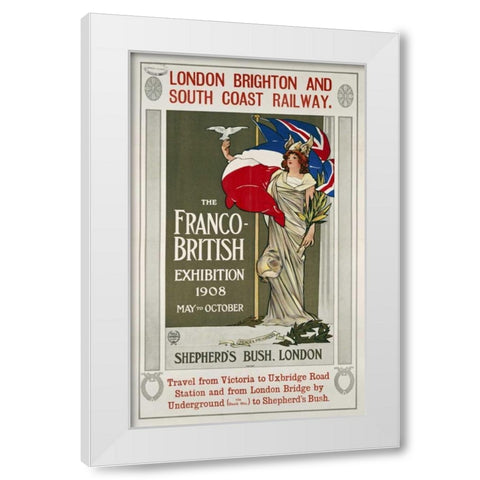 The Franco-British Exhibition, 1908 White Modern Wood Framed Art Print by Sifken, Hill