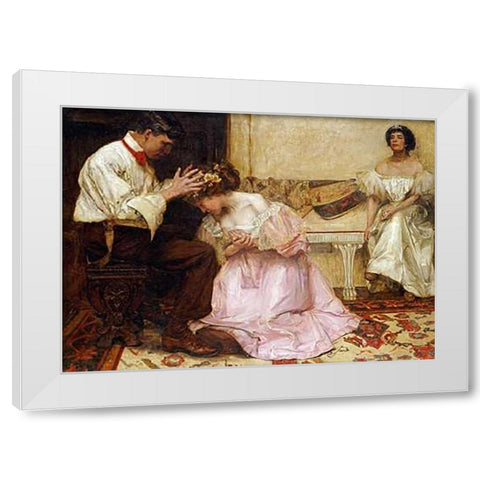 The Two Crowns White Modern Wood Framed Art Print by Sims, Charles