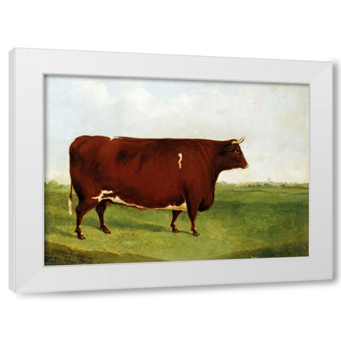 Twin Beast White Modern Wood Framed Art Print by Sinclair, G.