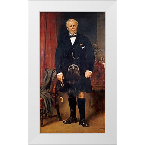 Portrait of John Brown, Windsor Castle White Modern Wood Framed Art Print by Sohn, Carl Rudolph