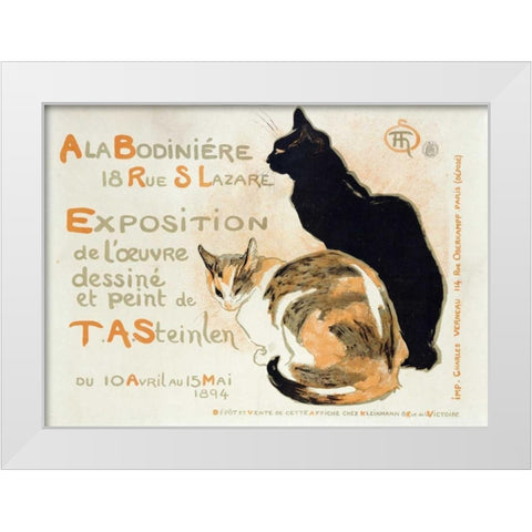 A La Bodiniere White Modern Wood Framed Art Print by Steinlen, Theophile