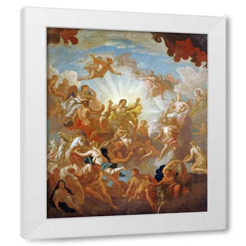 Prometheus Stealing Fire From The Gods White Modern Wood Framed Art Print by Thornhill, Sir James