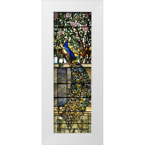 Detail of Right Side of Twilight White Modern Wood Framed Art Print by Tiffany Studios