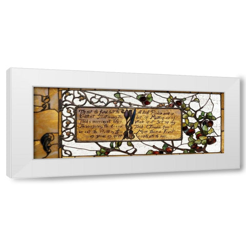 Enameled Favrile Glass Window White Modern Wood Framed Art Print by Tiffany Studios