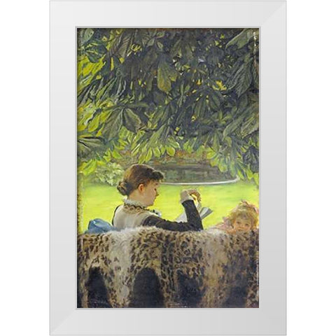 Quiet White Modern Wood Framed Art Print by Tissot, James Jacques