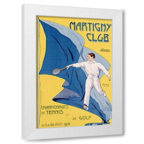 Martigny Club White Modern Wood Framed Art Print by Tremblay, M.