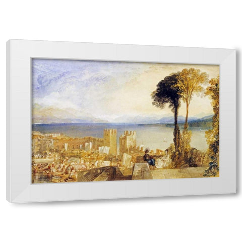 Arona, Lago Maggiore White Modern Wood Framed Art Print by Turner, Joseph M.W.