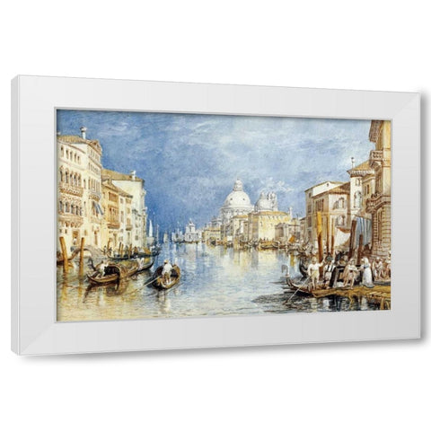 The Grand Canal, Venice White Modern Wood Framed Art Print by Turner, Joseph M.W.