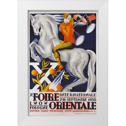 Xe Foire Orientale White Modern Wood Framed Art Print by Unknown