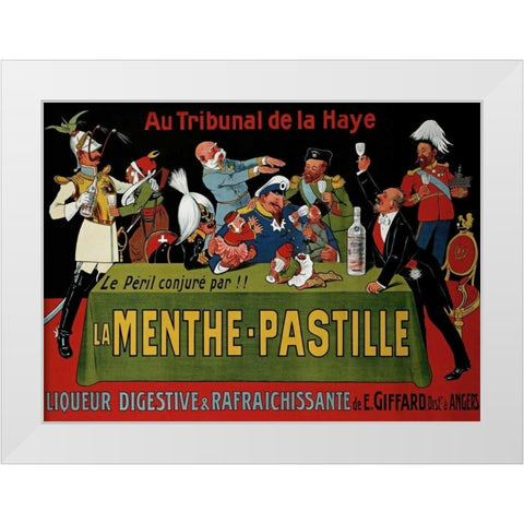 La Menthe-Pastille White Modern Wood Framed Art Print by Unknown
