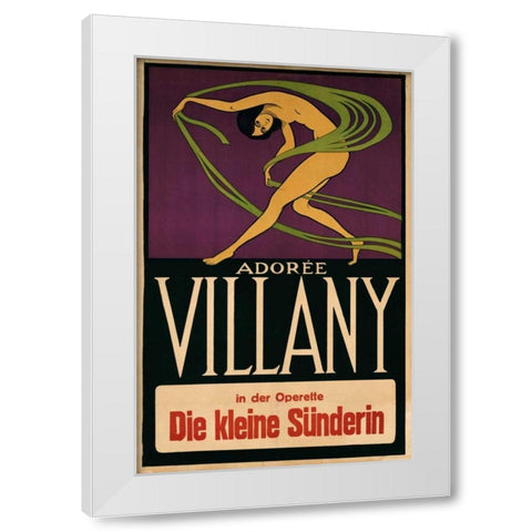 Villany White Modern Wood Framed Art Print by Unknown