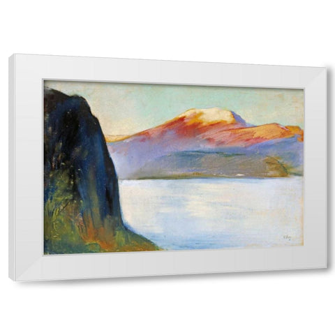 Sea View White Modern Wood Framed Art Print by Ury, Lesser