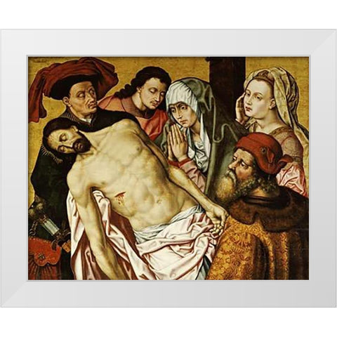 The DeVintageition White Modern Wood Framed Art Print by Van Der Goes, Hugo