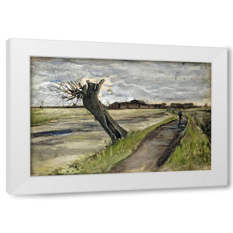 Pollard Willow White Modern Wood Framed Art Print by Van Gogh, Vincent