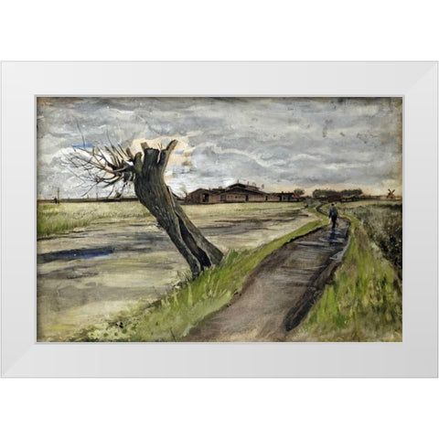 Pollard Willow White Modern Wood Framed Art Print by Van Gogh, Vincent