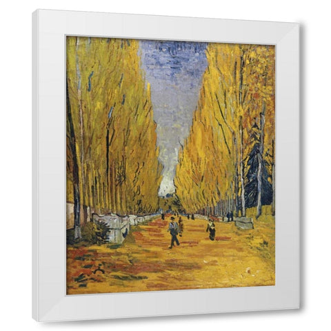 The Elysian Fields White Modern Wood Framed Art Print by Van Gogh, Vincent