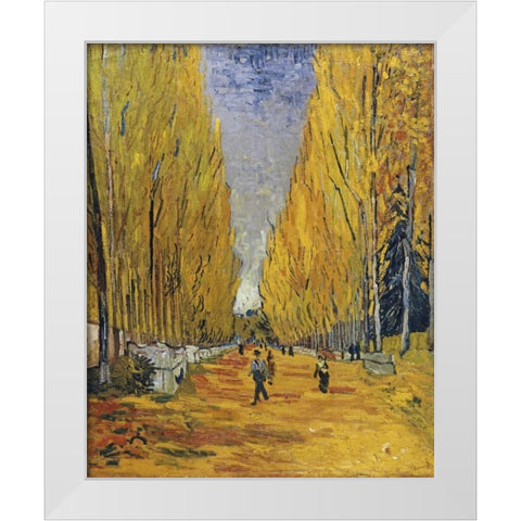 The Elysian Fields White Modern Wood Framed Art Print by Van Gogh, Vincent