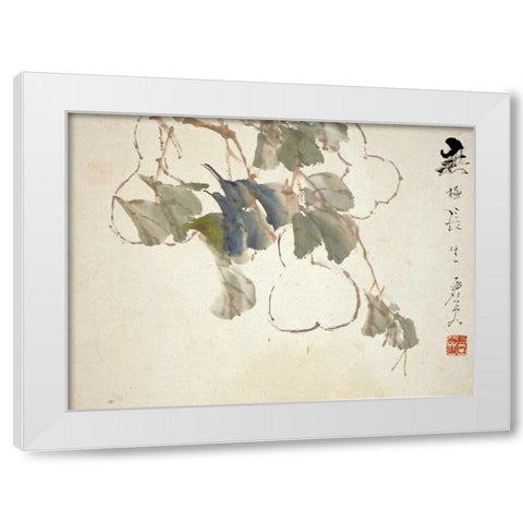 Gourds White Modern Wood Framed Art Print by Gu, Xu