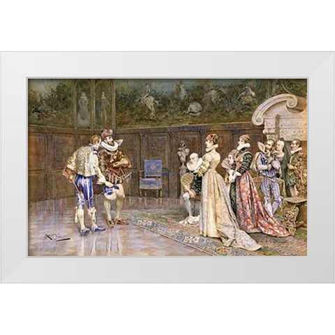 A Presentation of Henry of Navarre White Modern Wood Framed Art Print by Aureli, Giuseppe