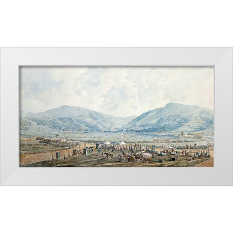 A View of Happy Valley Race Course, Hong Kong White Modern Wood Framed Art Print by Baptista, Marciano