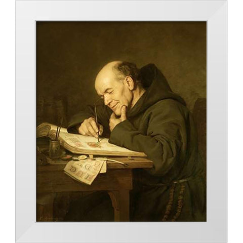 A Steady Hand White Modern Wood Framed Art Print by Bertling, Carl