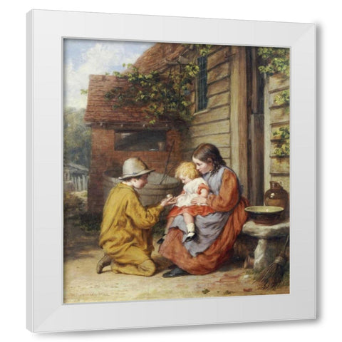 The Present White Modern Wood Framed Art Print by Bromley, William