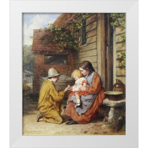 The Present White Modern Wood Framed Art Print by Bromley, William